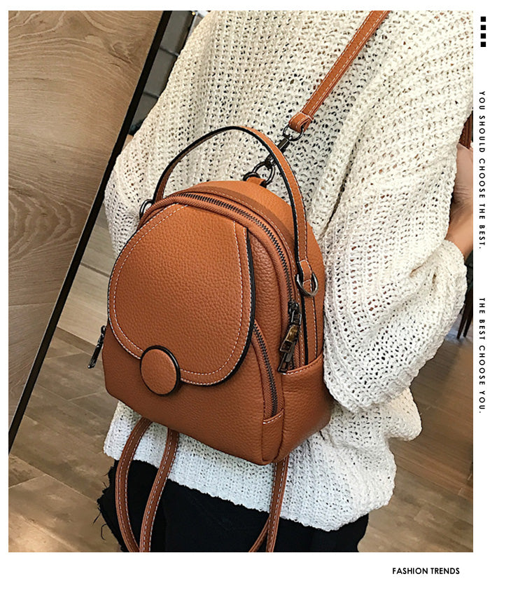 Super fashionable Leather Backpack Mini,Soft Touch&Multi-Function.