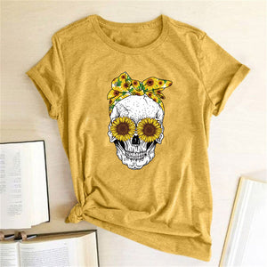 Casual Short Sleave T Shirt, Sunflowers.