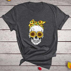 Casual Short Sleave T Shirt, Sunflowers.