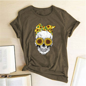 Casual Short Sleave T Shirt, Sunflowers.